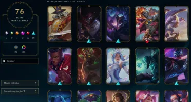 Conta League Of Legends - Gold 1| Level: 205 | 79 Skins