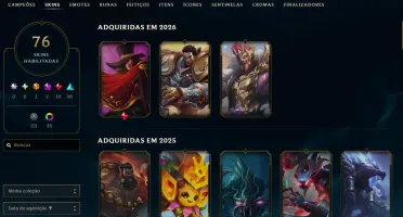 Conta League Of Legends - Gold 1| Level: 205 | 79 Skins
