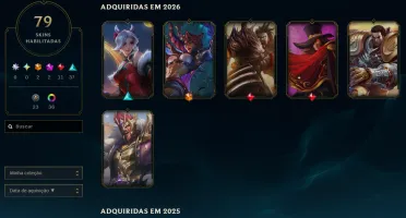 Conta League Of Legends - Gold 1| Level: 205 | 79 Skins