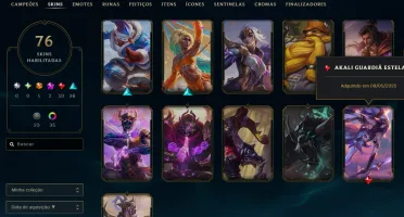 Conta League Of Legends - Gold 1| Level: 205 | 79 Skins