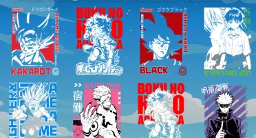 1000 ARTES Anime Pack para sublimação, DTG, DTF, Adesivos