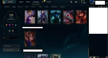 Conta Level 171-148 Camps- 58 Skins