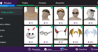 conta avakin life masculino