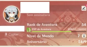 CONTA GENSHIN IMPACT (MAIS DE 9 MIL INVESTIDOS NA CONTA)