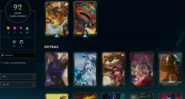 CONTA LOL- LVL 164 - 165 Champions - 92 Skins - FULL ACESSO
