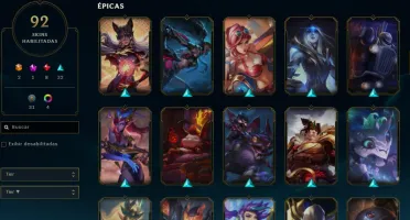 CONTA LOL- LVL 164 - 165 Champions - 92 Skins - FULL ACESSO