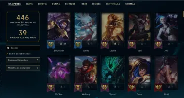 CONTA LOL- LVL 164 - 165 Champions - 92 Skins - FULL ACESSO