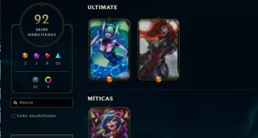 CONTA LOL- LVL 164 - 165 Champions - 92 Skins - FULL ACESSO