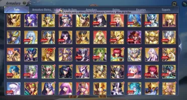 Saint Seiya Awakening - servidor 140 - com 75 livros azuis