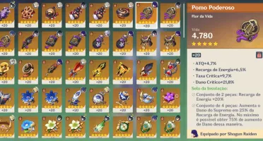 Conta Genshin Ar 56 / 10 Personagens 5* E 2 Bis