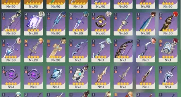 Conta Genshin Ar 56 / 10 Personagens 5* E 2 Bis