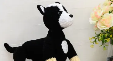 Cachorro Fofo em Amigurumi