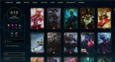 Unranked com TODOS os champs e 610 Skins + 7 Vitoriosas