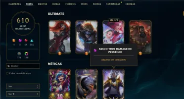 Unranked com TODOS os champs e 610 Skins + 7 Vitoriosas
