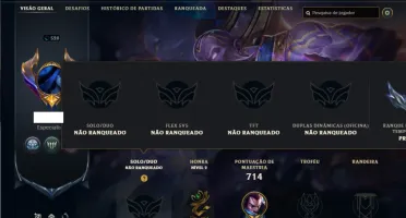 Unranked com TODOS os champs e 610 Skins + 7 Vitoriosas