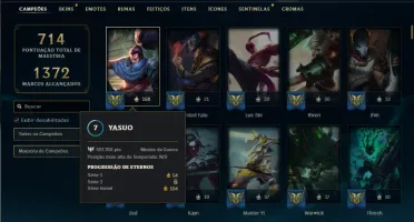 Unranked com TODOS os champs e 610 Skins + 7 Vitoriosas
