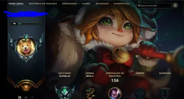 CONTA LOL PLATINA 3 LVL 60 37 CHAMPS 10 SKINS