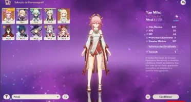 CONTA GENSHIN - AR7 - YAE MIKO + COACH COMPLETO