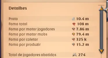 77Kk + 6K Lp + 5 Ilhas Full + 100/100 Pesca + 618/800 Alquim