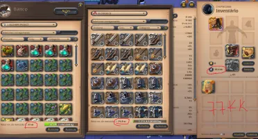 77Kk + 6K Lp + 5 Ilhas Full + 100/100 Pesca + 618/800 Alquim