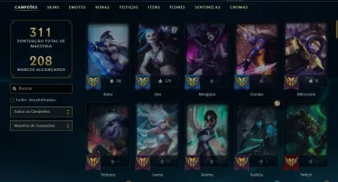 CONTA LOL- LVL 185 - 110 Champions - 49 Skins - FULL ACESSO
