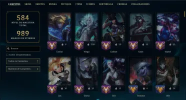 Unranked com TODOS os Champs e 305 Skins ( ADC / JG )