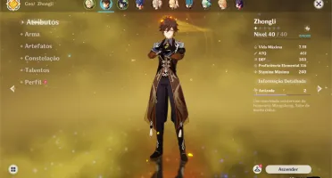 Conta genshin Impact Com Zhongli e Venti AR38