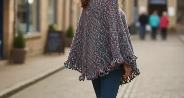 Poncho Capa em Crochê