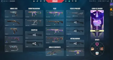 Conta Valorant - Com Pacote Kuronami+Skins, Platina 3+500Vp