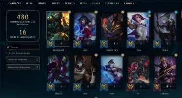 Conta platina 4 125 skins 133 champs