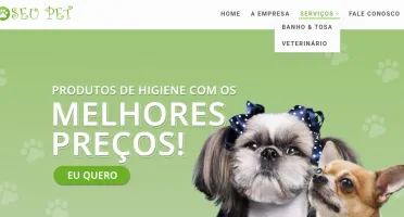Template editável Pet Shop Institucional Wordpress