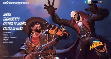 CONTA OVERWATCH COM SKIN WIDOWMAKER NOIRE 2 Armas dourada