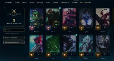 Prata 4 com 45 Champs e 4 Skins