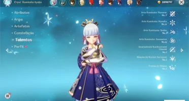 Conta Genshin Impact Ayaka/Zhongli/Diluc AR 42