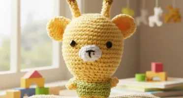 Girafa Cabeçuda Amigurumi Artesanal para Bebê