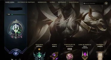 Conta de lol Platina 1 com 167 skins