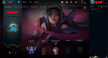 conta lol diamante 1 64% wr caindo com mestre