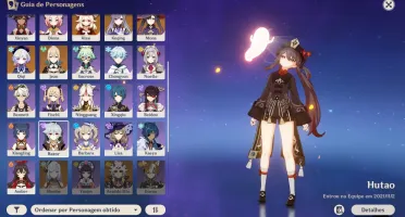 Conta Genshin Impact AR57 10 personagens 5* e Aloy
