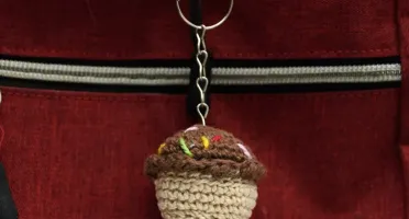 Chaveiro Brigadeiro em amigurumi