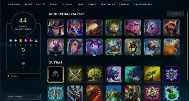 Unranked com 40 Champs e 9 Skins