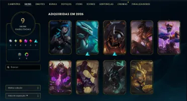 Unranked com 40 Champs e 9 Skins