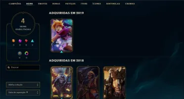 Conta LvL 75 Gold 4 Solo/Duo + 2 Skins Épicas e 51 Campeões