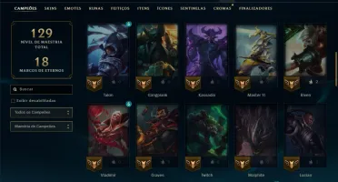 Unranked com 60 Champs e 22 Skins