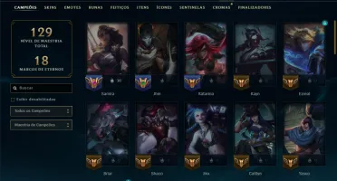 Unranked com 60 Champs e 22 Skins