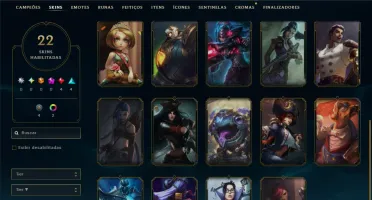 Unranked com 60 Champs e 22 Skins