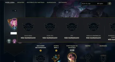 Unranked com 60 Champs e 22 Skins