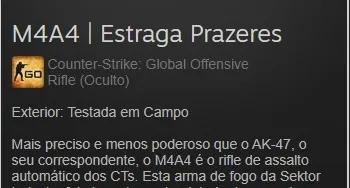 SKIN CSGO M4A4 | Estraga Prazeres FT