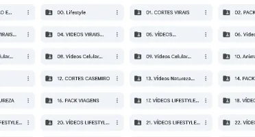 Drive completo de vídeos virais para tiktok/instagram/shorts