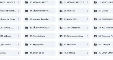 Drive completo de vídeos virais para tiktok/instagram/shorts