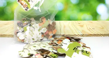 Quebra-cabeça Bosque com Saquinho de Organza